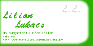 lilian lukacs business card